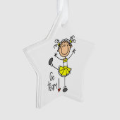 Yellow Go Team Cheerleader Ornament (voorkant)