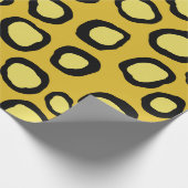 Yellow Gold Black Cheetah Animal Cadeaupapier (Hoek)