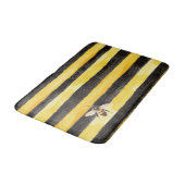 Yellow Gold Black Stripes Honey Bee  Badmat (Gekanteld)