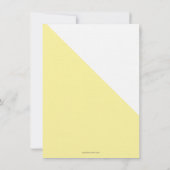 Yellow Gold Cross-Baptisme 1e verjaardag Uitnodigi Kaart (Achterkant)