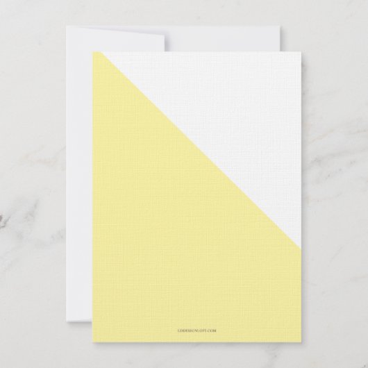 Yellow Gold Cross-Baptisme 1e verjaardag Uitnodigi Kaart (Achterkant)