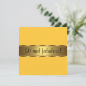 Yellow Gold Fabulous 50e verjaardag Kaart (Staand voorkant)