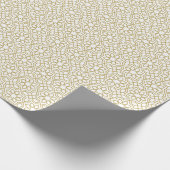 Yellow Gold Geometric White Cadeaupapier (Hoek)