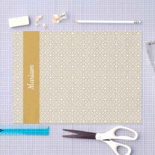 Yellow Gold Geometric White Tissuepapier (Craft)