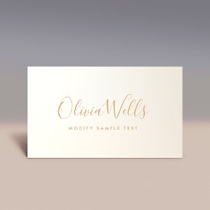 Yellow Gold Handgeschreven Script Social Media Pic Visitekaartje