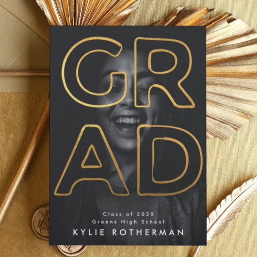 YELLOW GOLD LINE HOLLOW AFSTUDEERDER hedendaagse f Aankondiging