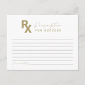 Yellow Gold Nurse Graduation Advice Card Informatiekaartje (Voorkant)
