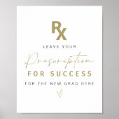Yellow Gold Nurse Prescription For Success Poster (Voorkant)