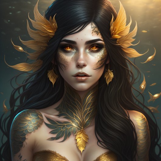 Yellow Gold Queen of the Forest Portrait Tissuepapier