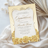 Yellow Gold Quinceañera Kaart