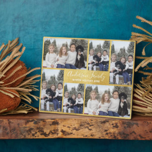 Yellow Gold Six Photo Template Plaque Fotoplaat