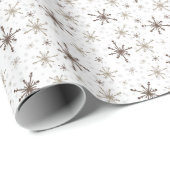 Yellow-Gold Snowflakes Cadeaupapier (Rol Hoek)