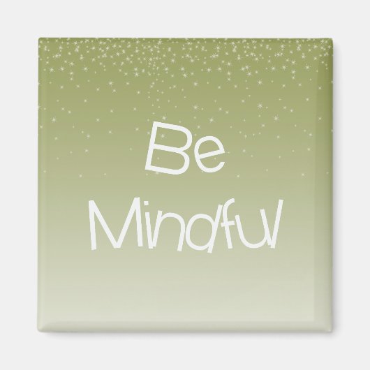 Yellow Gold Stars Inspirerend Wees opmerkzaam Magneet (Voorkant)