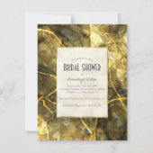 Yellow Gold Topaz Gemstone Cut Vrijgezellenfeest Kaart (Voorkant)