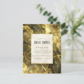 Yellow Gold Topaz Gemstone Cut Vrijgezellenfeest Kaart (Staand voorkant)