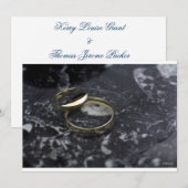 Yellow Gold Wedding Band Uitnodiging (Voorkant / Achterkant)