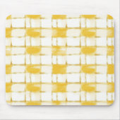 Yellow Gold White Plaid Stripes Muismat (Voorkant)
