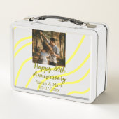 Yellow golden photo 30th wedding anniversary name  (Achterkant)