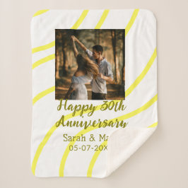Yellow golden photo 30th wedding anniversary name  sherpa deken