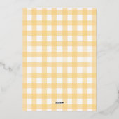 Yellow Golden Retriever Puppy Pawty 1st Birthday Folie Uitnodiging (Achterkant)