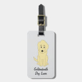 Yellow Goldendoodle Design Any Colour Background Bagagelabel (Voorkant verticaal)