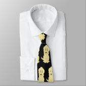 Yellow Goldendoodle Design Any Colour Background Stropdas (Gebonden)