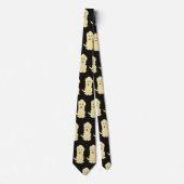 Yellow Goldendoodle Design Any Colour Background Stropdas (Voorkant)