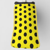 Yellow Golf Putter Cover with Black Dot Pattern (Draai 90)