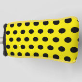 Yellow Golf Putter Cover with Black Dot Pattern (Voorkant)