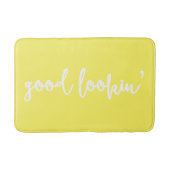 Yellow Good Lookin' Calligraphy Script Bath Mat (Voorkant)