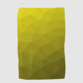 Yellow gradient geometric mesh pattern golfhanddoek (Voorkant)
