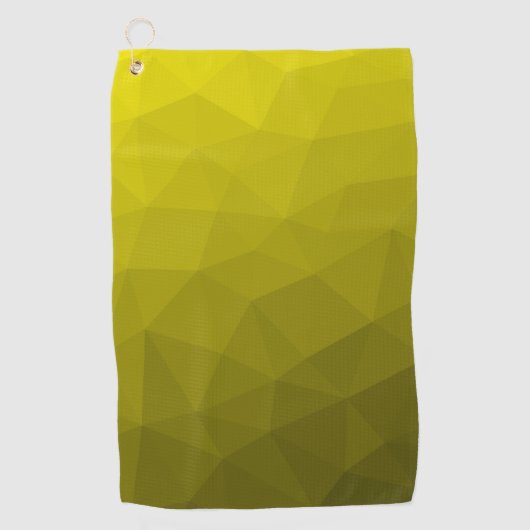 Yellow gradient geometric mesh pattern golfhanddoek (Voorkant)