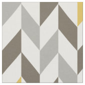 Yellow & Gray Chevron Pattern Stof (Close Up)