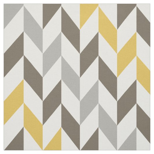 Yellow & Gray Chevron Pattern Stof (Swatch)