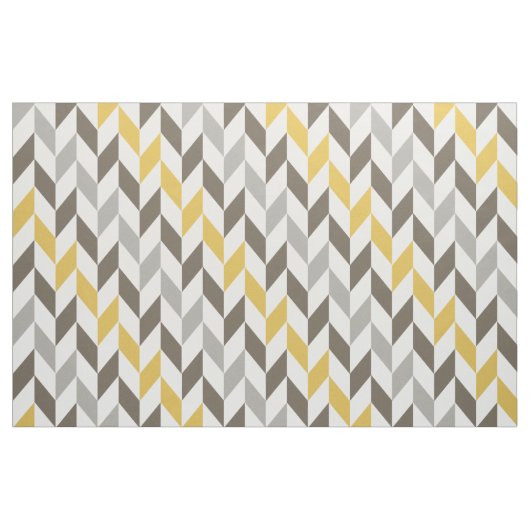 Yellow & Gray Chevron Pattern Stof (Fat Quarter)