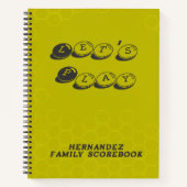 Yellow Gray Family Name Board Game Scorebook Notitieboek (Voorkant)