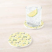 Yellow Green Butterflies Zandsteen Onderzetter (Zijkant)