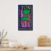 Yellow Green Chair - Matchbox Print - Czech Wall (Keuken)