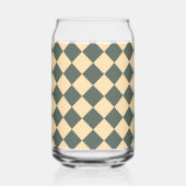 Yellow Green Checker Diamond Pattern Blikvorm Glas (Voorkant)