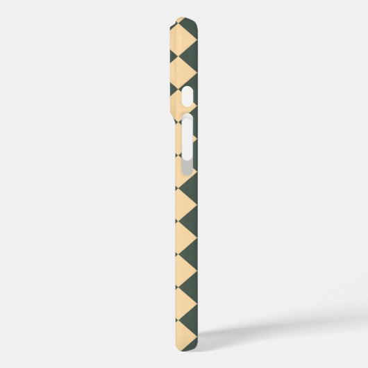 Yellow Green Checker Diamond Pattern Case-Mate iPhone Case (Achterkant / Links)