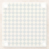 Yellow Green Checker Diamond Pattern Glazen Onderzetter (Achterkant)