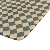Yellow Green Checker Diamond Pattern Snijplank (Hoek)