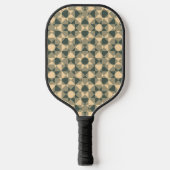 Yellow Green Checker Diamond Plaid Pattern Pickleball Paddle (Voorkant)