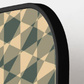 Yellow Green Checker Diamond Plaid Pattern Pickleball Paddle (Links Detail)