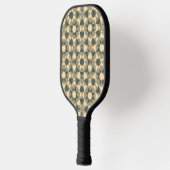 Yellow Green Checker Diamond Plaid Pattern Pickleball Paddle (Links)