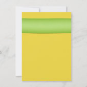 Yellow Green Daisy Floral Baby shower Invitation Kaart (Achterkant)