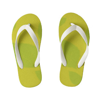 Yellow Green Leaves Kinder Teenslippers