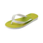 Yellow Green Leaves Kinder Teenslippers (Schuin)