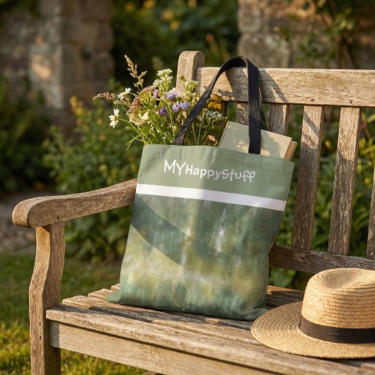 Yellow green modern abstract elegant pattern  tote bag