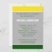 Yellow Green Multi Photo Afstuderen Invitation Kaart (Achterkant)